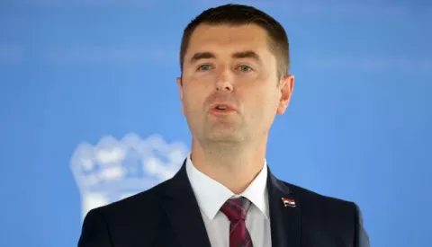 Zagreb, 18.8.2022 - Sjednica Vlade RH. Na slici Davor Filipović daje izjavu za medije nakon sjednice.Foto Hina/ Dario GRZELJ/ dag