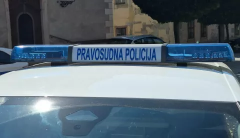 Pravosudna policija automobil znak ilustracija