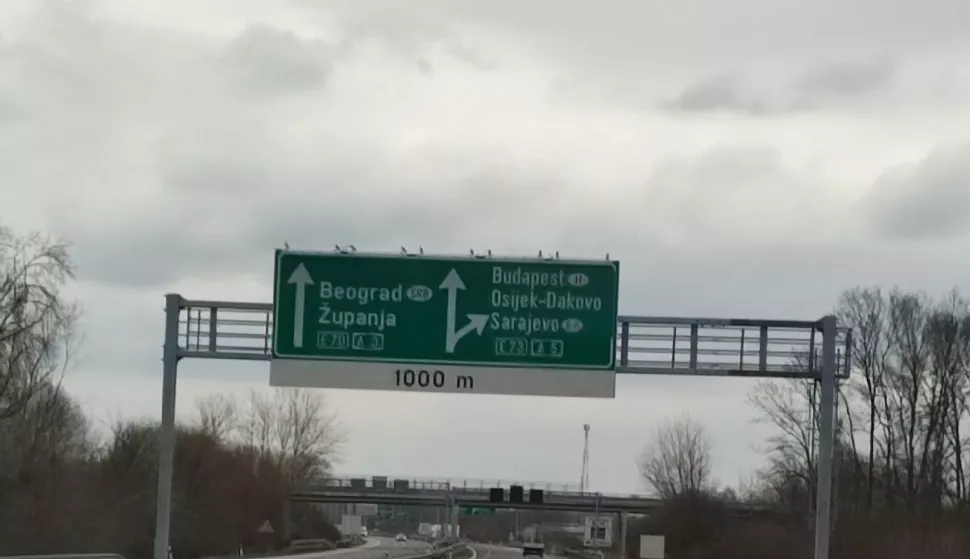 Autocesta A3, skretanje za A5 - Slavonika