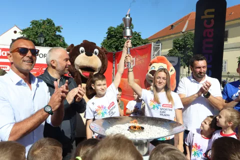 Osijek, 13. 05. 2025, Trg Vatroslava Lisinskog i igralište Elektre. Plazma Sportske igre mladih - Telemah Dan sporta. Mia Wild.snimio GOJKO MITIĆ