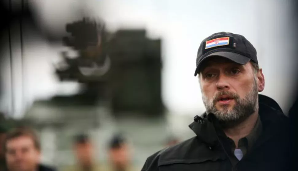 06.03.2023. Petrinja - U vojarni "Pukovnik Predrag Matanovic" odrzana je prezentacija upotrebe napredno taktickog radio uredjaja "Takrad". Prezentaciji su nazocili ministar obrane Mario Banozic i nacelnik Glavnog stozera OSRH Robert Hranj Photo: Zeljko Hladika/PIXSELL