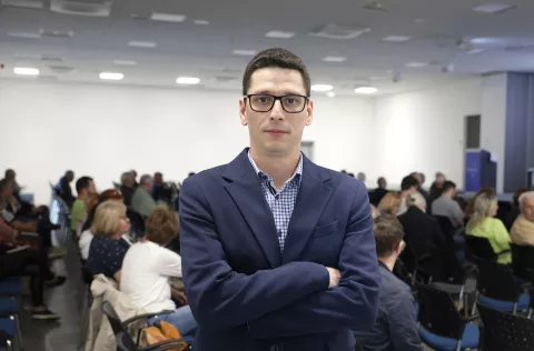 Osijek, 13. 05. 2025., IT Centar, Edukacija za građane, edukacija, Zakon o upravljanju zgradama, novi Zakon o upravljanju zgradama, Krešimir NovoselićSNIMIO BRUNO JOBST