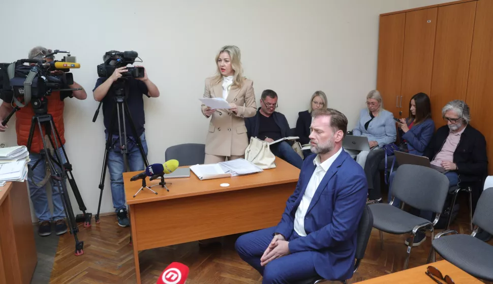 14.05.2025., Vinkovci - Zapocelo je sudjenje bivsem ministru Mariju Banozicu zbog izazivanja prometne nesrece 11. studenog 2023. godine u kojoj je na cesti izmedju Vinkovaca i Zupanje poginuo 41-godisnji otac dvoje djece. Photo: Borna jaksic/PIXSELL