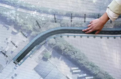 Osijek, 14. 05. 2025., Bistrička ulica, projekt gradnje, cesta, ulica nerazvrstana cesta, konferencija za medije, press, projetk; ilustracijaSNIMIO BRUNO JOBST