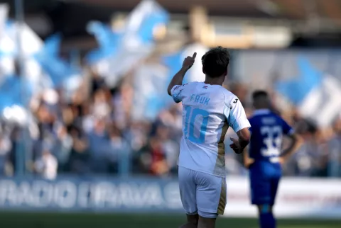 Koprivnica, 14.05.2025 - Prvi susret finala Hrvatskog nogometnog kupa Slaven Belupo - Rijeka. Na fotografiji xxxx. foto HINA/ Daniel KASAP/ dk