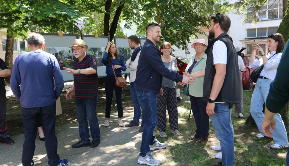 Osijek, 15. 05. 2025, Vijenac Ljube Babića. Rekonstrukcija vodovoda i odvodnje i uređanje javnih površina. Ivan Radić.snimio GOJKO MITIĆ 