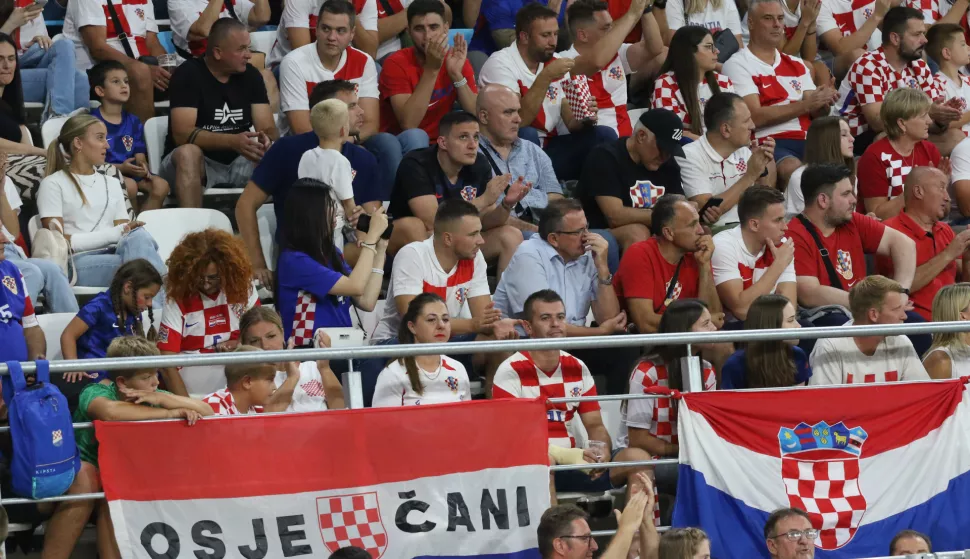Osijek, 08. 09. 2024, Opus Arena, UEFA Nations League, nogometna utakmica Hrvatska - Poljska. Hrvatska. Navijači, tribine.snimio GOJKO MITIĆ