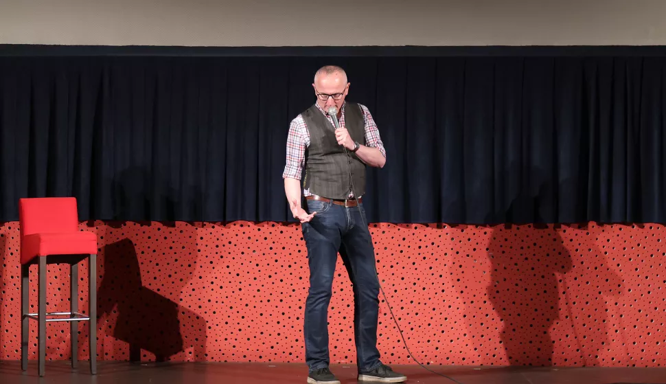 Osijek, 16. 05. 2025., Kino Uranija, Peđa Bajović, standup, komičarSNIMIO BRUNO JOBST