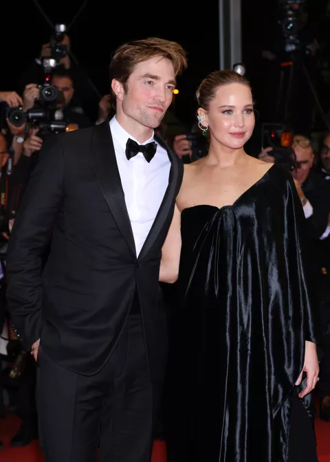 Robert Pattinson and Jennifer Lawrence attend "Die My Love" red carpet the 78th annual Cannes Film Festival at Palais des Festivals. (Photo by Image Space/SOPA Images/Sipa USA) Photo: SOPA Images/SIPA USA