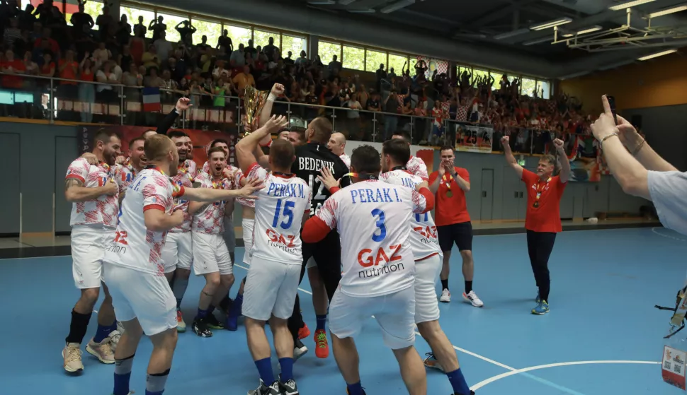 Frankenthal, 11.05.2024. - Hrvatski gluhi rukometaši prvaci su Europe nakon što su u finalnoj utakmici EP-a u njemačkom Frankenthalu svladali domaćina Njemačku s 27-21. foto HINA/ Hrvatski sportski savez gluhih/ ml