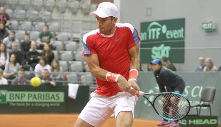 02.02.2018., Osijek - DAVIS CUP - Borna Ćorić - Peter PolanskyFoto: Zeljko Sepic