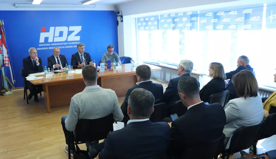 Zagreb, 19.05.2025 - Zajedni?ka sjednica Predsjedni?tva i Nacionalnog odbora HDZ-a. foto HINA/ HDZ/ ik