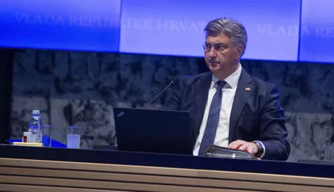 Zagreb, 06.05.2025 - 89. sjednica Vlade RH. Na fotografiji Andrej Plenković. foto HINA/ Daniel KASAP/ dk