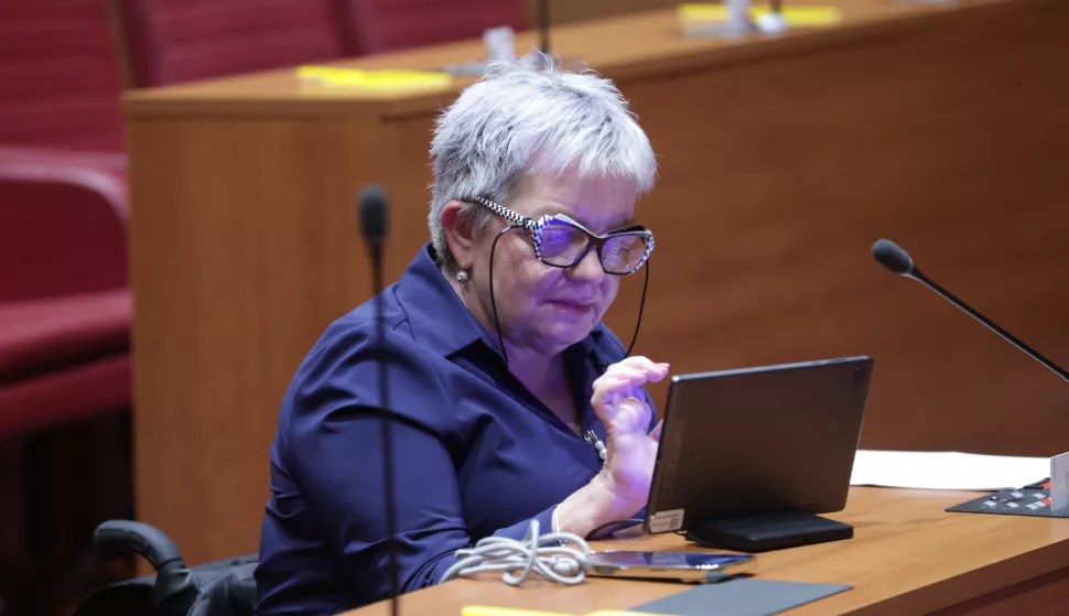 Zagreb, 22.05.2025.- 6. sjednica Hrvatskoga sabora koja je započela raspravom o Prijedlogu zakona o zahtjevima za pristupačnost proizvoda i usluga, s Konačnim prijedlogom zakona. Na fotografiji Ljubica Lukačić.foto HINA/ Admir BULJUBAŠIĆ/ abu