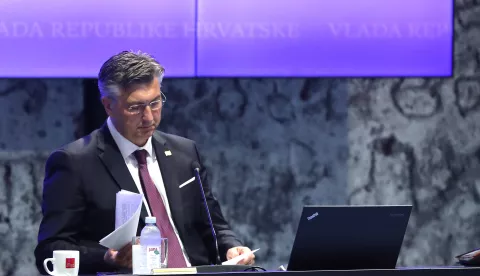 Zagreb, 22.05.2025. - Započela je 92. sjednica Vlade RH. Na fotografiji Andrej Plenković. foto HINA /Zvonimir KUHTIĆ/ kuzo