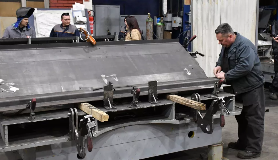 23.01.2020., Slavonski Brod - Predsjednik Vlade Andrej Plenkovic u posjeti tvrtki Djuro DjakovicPhoto: Ivica Galovic/PIXSELL