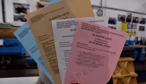 Zagreb, 04.05.2025 (novosti) - pocelo tiskanje glasackih listica za predstojece lokalne izbore u RH.foto Davor Kovacevicnovosti