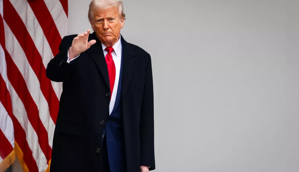 President Donald Trump walks back to the Oval Office after signing new reciprocal tariffs during a ?Liberation Day? event in the Rose Garden at the White House on April 2, 2025 in Washington, D.C. Today?s tariffs are just the most recent moves that President Trump has taken in this new trade war since returning to the White House less that three months ago. (Photo by Samuel Corum/Sipa USA) Photo: Sipa USA/SIPA USA