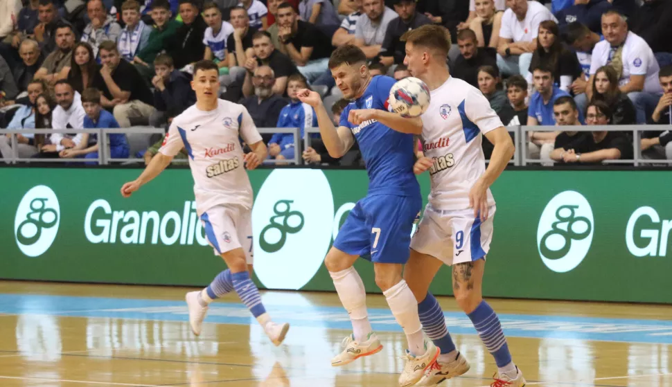 Osijek, 17. 05. 2025, SD Gradski vrt, mali nogomet. Osijek Kandit - Futsal Dinamo, polufinale doigravanja za prvaka SuperSport HMNL-a.snimio GOJKO MITIĆ