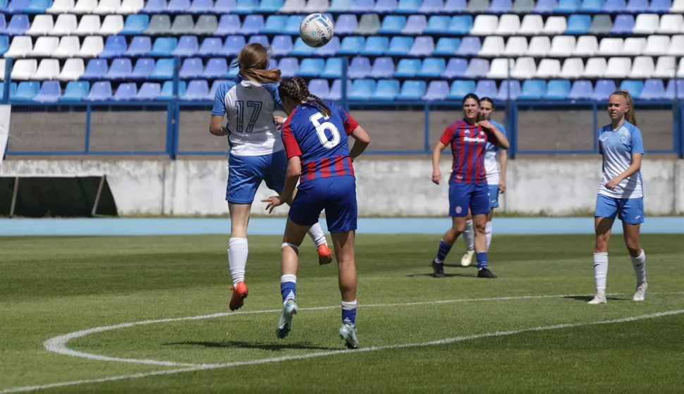 Osijek, 04. 05. 2025., Stadion Gradski vrt, Osijek - Hajduk (Split), nogometašice, Liga za prvakinje Magenta ligeSNIMIO BRUNO JOBST