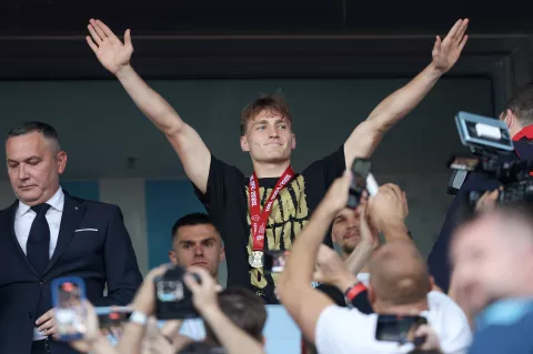 Rijeka, 25.05.2025 - Utakmica poslijednjeg kola Prve HNL između Rijeke i Slaven Belupa. Na slici Toni Fruk.foto HINA/ Damir SENČAR/ ds