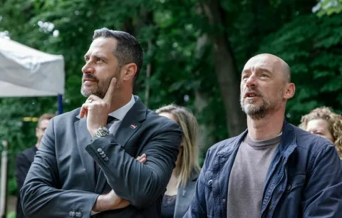 Ministar turizma i sporta Tonči Glavina i ravnatelj JU Sportski objekti Vukovar Ivan Szabo