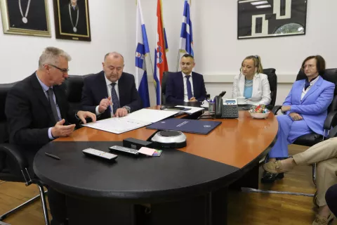 Osijek, 27. 05. 2025, Medicinski fakulte Osijek. Potpisivanje Deklaracije Dekanske konferencije farmaceutskih fakulteta.snimio GOJKO MITIĆ