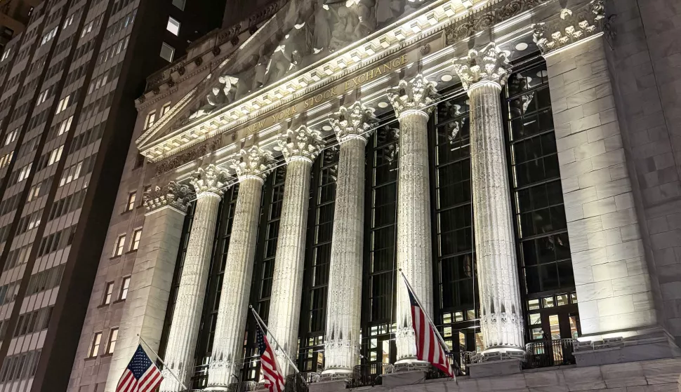 New York, 21.05.2025 - NYSE, New York Stock Exchange, burza, zgrada, ploča, tabla, ilustracija.foto HINA/ Marija ŠESTAN/ ds