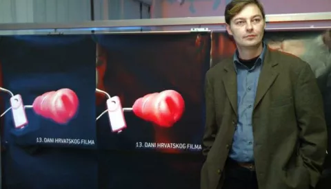 Zagreb, 09.03. 2004 - Svečano otvorenje 13. Dana hrvatskog filma.Na slici redatelj Lukas Nola koji je otvorio 13. Dane hrvatskog filma.foto FaH/ Tomislav PAVLEK