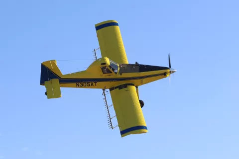 Osijek, 21. 10. 2024, Klisa, Zračna luka Osijek, ZLO. Obitelj Vla&scaron;ić kupila Air Tractror u Canadi i dovezla ga u Osijek. Svečani doćek u Zračnoj Luci Osijek,snimio GOJKO MITIĆ