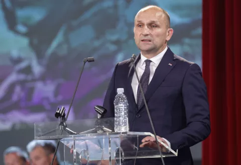 Zagreb, 28.05.2025. - Svečana akademija povodom obilježavanja Dana Hrvatske vojske, Dana Hrvatske kopnene vojske i 34. obljetnice ustrojavanja Hrvatske vojske. Na fotografiji Ivan Anušić.foto HINA/ Admir BULJUBAŠIĆ/ abu