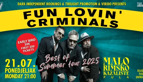 Kultni njujorški bend Fun Lovin' Criminals stiže u pulsko Malo rimsko kazalište u ponedjeljak, 21. srpnja