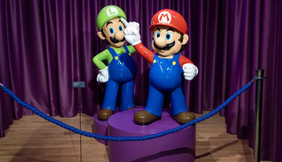 Zagreb, 29.05.2025 - Otvaranje Muzeja povijesti videoigara, nove kulturne atrakcije koja je posvećena razvoju industrije videoigara od šezdesetih godina prošloga stoljeća do početka ovoga tisućljeća. Na slici Super Mario.foto HINA/ Damir SENČAR/ ds