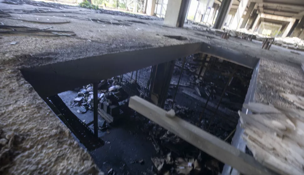 Zagreb, 25.05.2025 - Mjesto jučerašnjeg požara u sveučilišnoj bolnici Blato. foto HINA/ Daniel KASAP/ dk