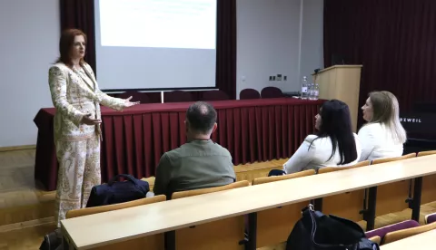 Osijek, 29.05. 2025, Fakulste odgojnih i obrazovnih znanosti Osijek. Nastavna zgrada u kampusu. Prva javna obrana doktorskog rada na tom fakultetu.snimio GOJKO MITIĆ