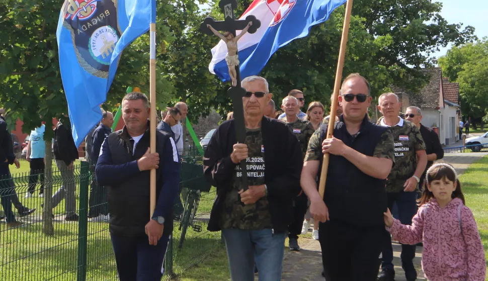 Josipovac, 30. 05. 2025, Josipovac, spomenik. Hodočs&scaron;će branitelja.snimio GOJKO MITIĆ