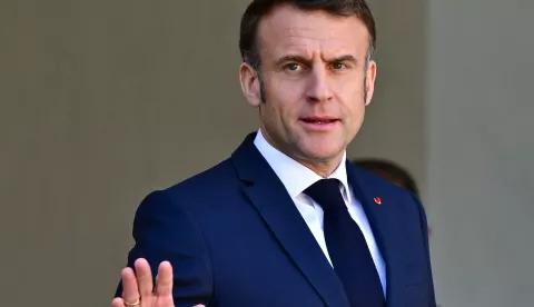 Le président Emmanuel Macron accueille le roi Abdallah II de Jordanie au palais de l'Elysée à Paris le 19 mars 2025. © Christian Liewig/Bestimage President Emmanuel Macron welcomes King Abdullah II of Jordan to the Elysée Palace in Paris on 19 March 2025. Photo: Christian Liewig/Bestimage/BESTIMAGE
