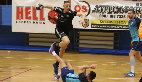 Osijek, 05. 04. 2025, SD Zrinevac, rukomet Osijek - Moslavina (Kutina), Liga za ostanak rukomet&scaron;a.snimio GOJKO MITIĆ