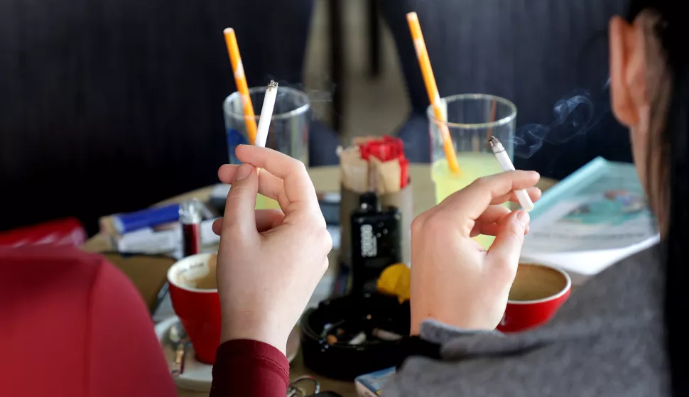 Osijek, 20. 02. 2025., Donji grad, pušenje; ugositeljski objekt; zabrana pušenjaSNIMIO BRUNO JOBST