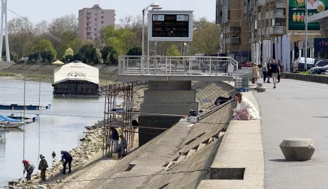 Osijek, 11. 04. 2025., Zimska luka, promenada, Gornjodravska špetnica, info vidikovac, obnova, radovi,SNIMIO BRUNO JOBST