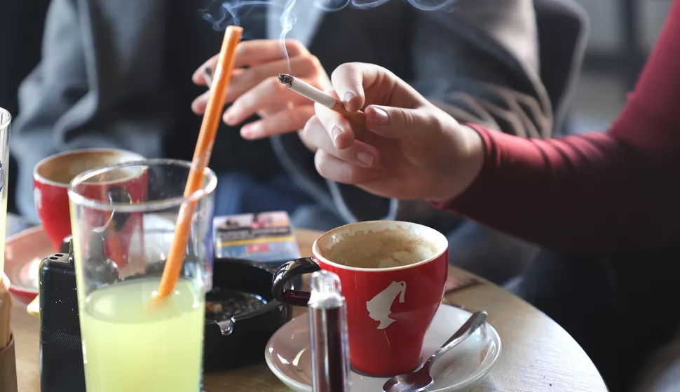 Osijek, 20. 02. 2025., Donji grad, pušenje; ugositeljski objekt; zabrana pušenjaSNIMIO BRUNO JOBST