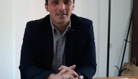 DONJI MIHOLJAC - Dražen Trcović, drugoplasirani kandidat za gradonačelnika. Snimljeno u svibnju 2021. Snimila Snježana Fridl