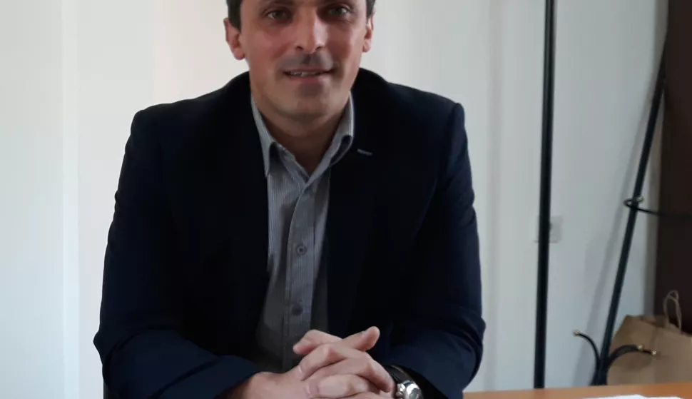 DONJI MIHOLJAC - Dražen Trcović, drugoplasirani kandidat za gradonačelnika. Snimljeno u svibnju 2021. Snimila Snježana Fridl