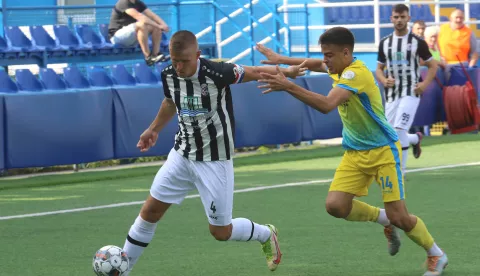 Bijelo Brdo, 31. 08. 2022, Stadion u Bijelom Brdu, nogometna utakmica predkolo Kupa hrvatske. BSK - Marskonija (Slavonski Brod).snimio GOJKO MITIĆ
