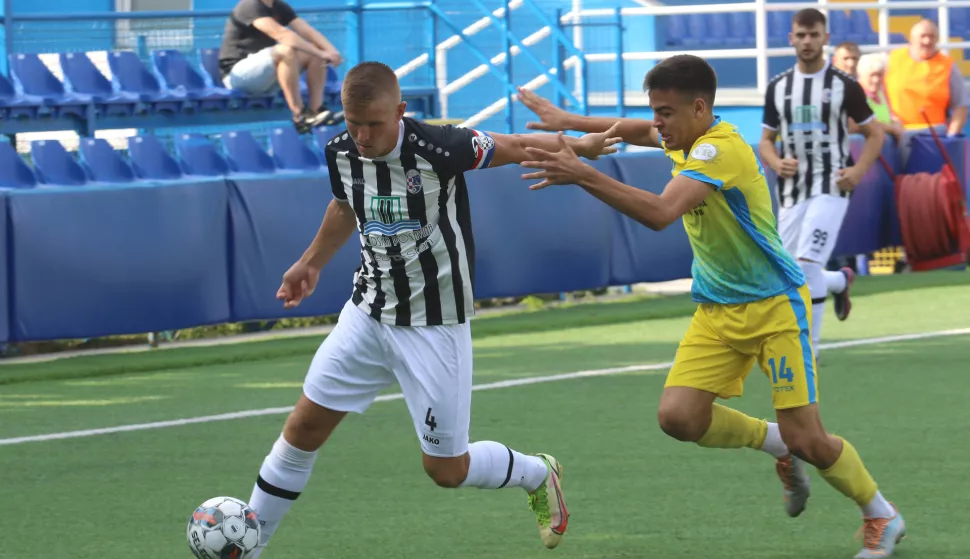 Bijelo Brdo, 31. 08. 2022, Stadion u Bijelom Brdu, nogometna utakmica predkolo Kupa hrvatske. BSK - Marskonija (Slavonski Brod).snimio GOJKO MITIĆ