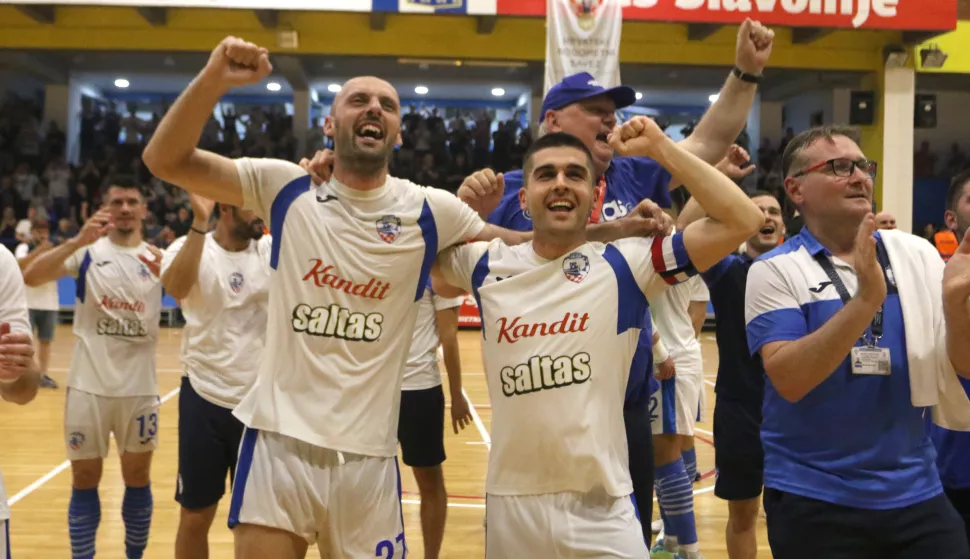 Osijek, 02. 06. 2025, SD Zrinjevac, mali nogomet, Osijek Kandit - Novo Vrijeme (Makarska), doigravanje za prvaka.snimio GOJKO MITIĆ