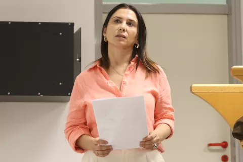 Osijek, 05. 06. 2025, Medicinski fakultet Osijek. Okrugli stol na temu borbe portiv dezinformacija o zdravlju. Nefrerteta Ebrhard Zekić.snimio GOJKO MITIĆ