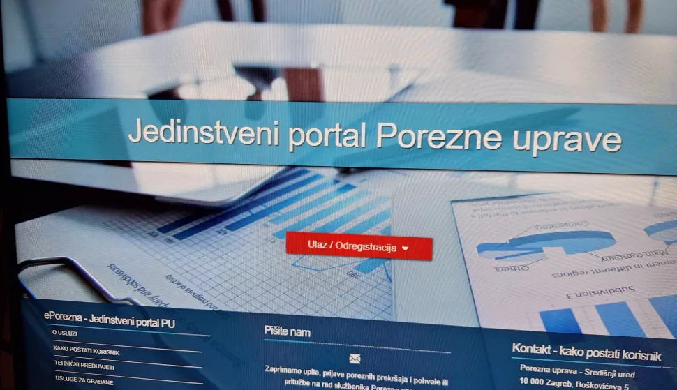web-stranica porezne uprave, porezna uprava, lipanj 2025.