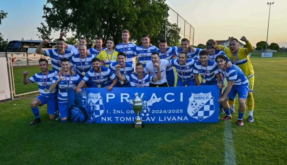 TOMISLAV IZ LIVANE PRVAK PRVE ŽNL OSJEČKO-BARANJSKELIPANJ 2025FOTO: NK TOMISLAV