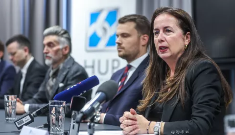 11.06.2025., Zagreb - Konferencija za medije Hrvatske udruge poslodavaca na temu vaucera za obrazovanje odraslih. glavna direktorica Hrvatska udruga poslodavaca Irena Weber Photo: Slavko Midzor/PIXSELL